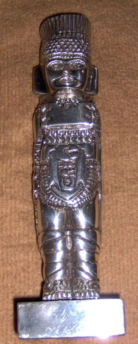 Statuette AZTEQUE ''Atlante de Tula'' en argent massif 600 Clermont-Ferrand (63)