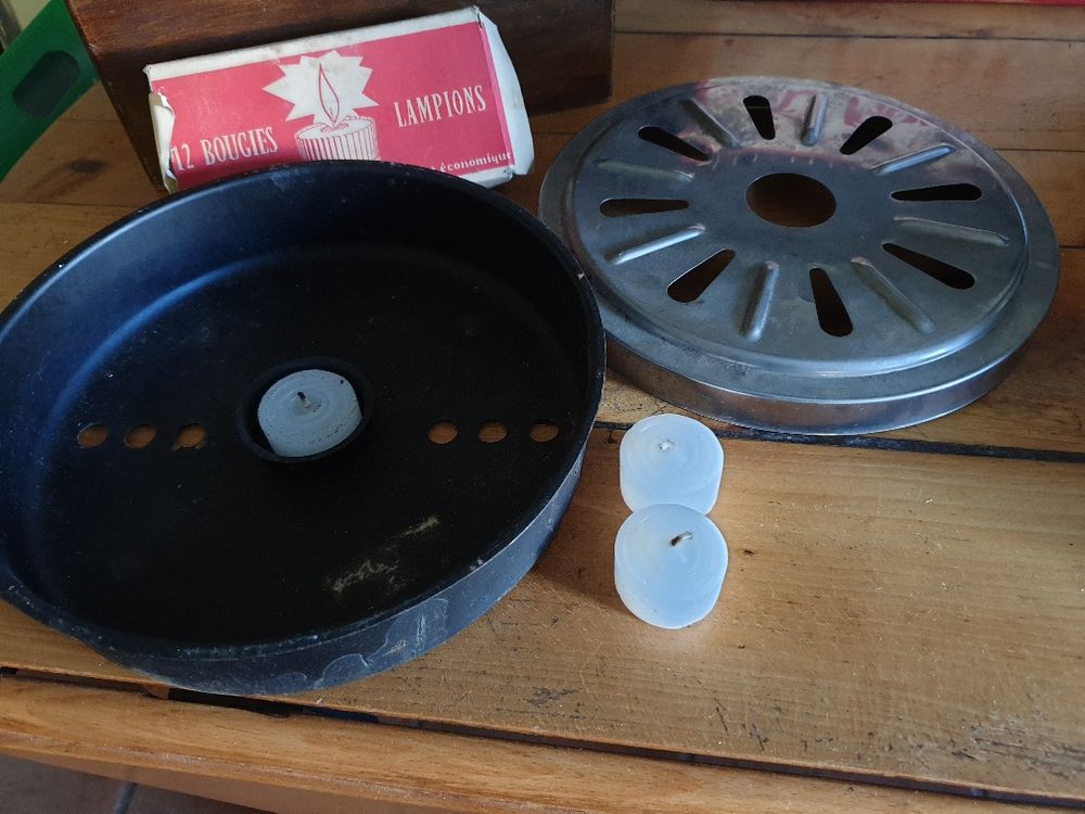 Chauffe plat &agrave; bougies, vintage, en l'&eacute;tat Cuisine