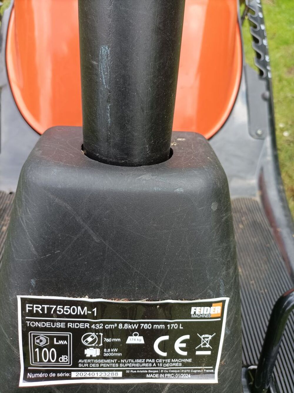 rider FRT7550M-1, 432cm3, 15cv tondeuse autoport&eacute;e rider Jardin