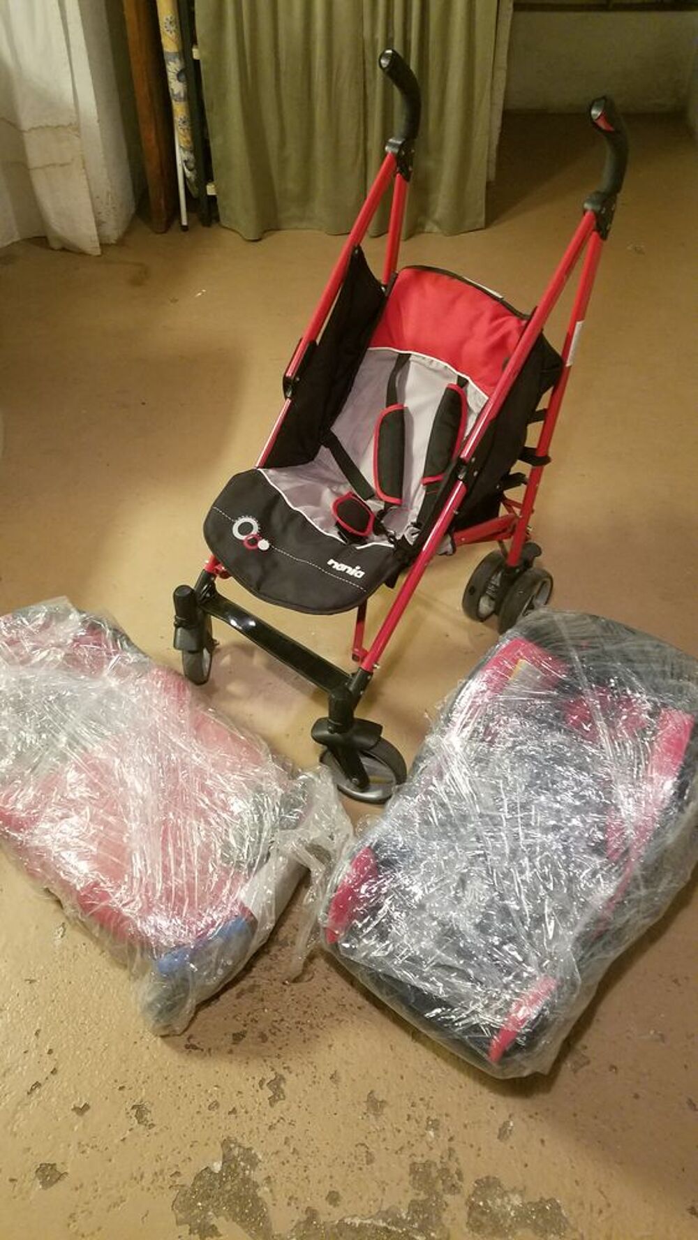 Trio poussette cosy nacelle b&eacute;b&eacute; Nania Puériculture