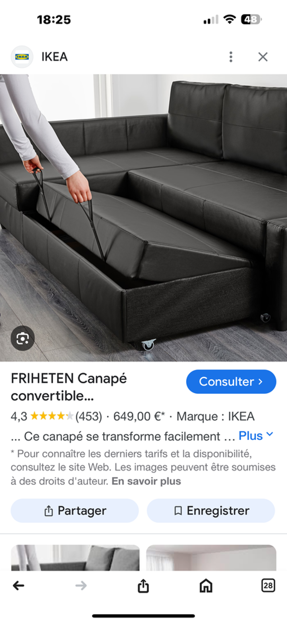 Canap&eacute;, convertible Meubles