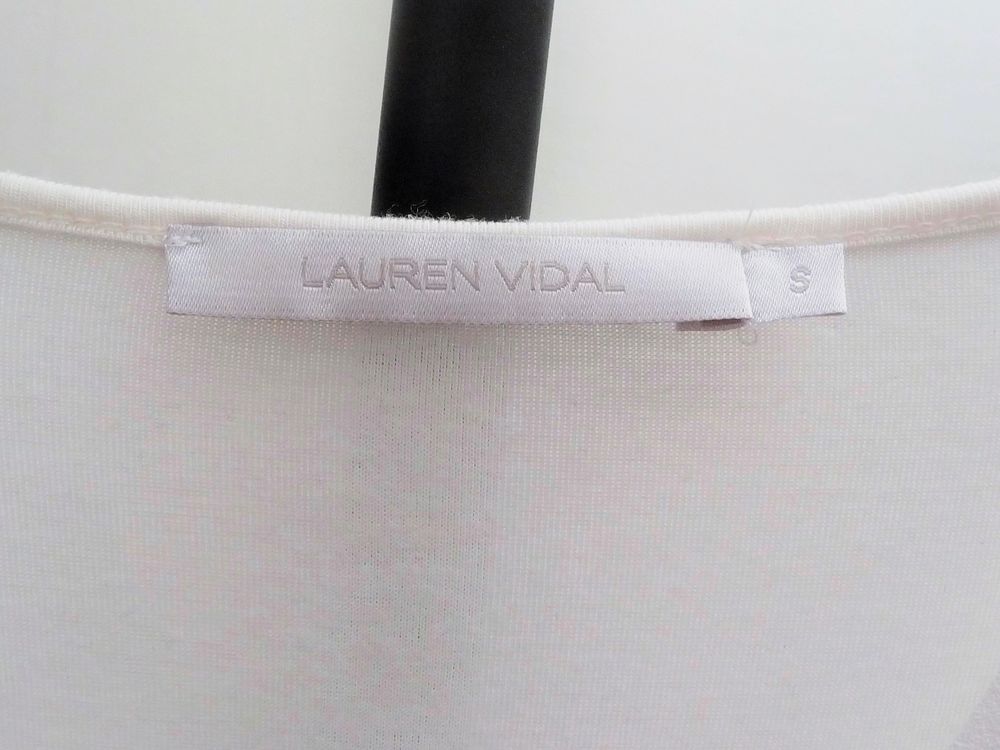 Blouse/ Top en Viscose Blanc &agrave; Manches Longues- Lauren Vidal Vêtements