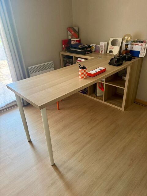 Ensemble Bureau + Etagère IKEA (Lagkapten / Kallax) 200 Biganos (33)