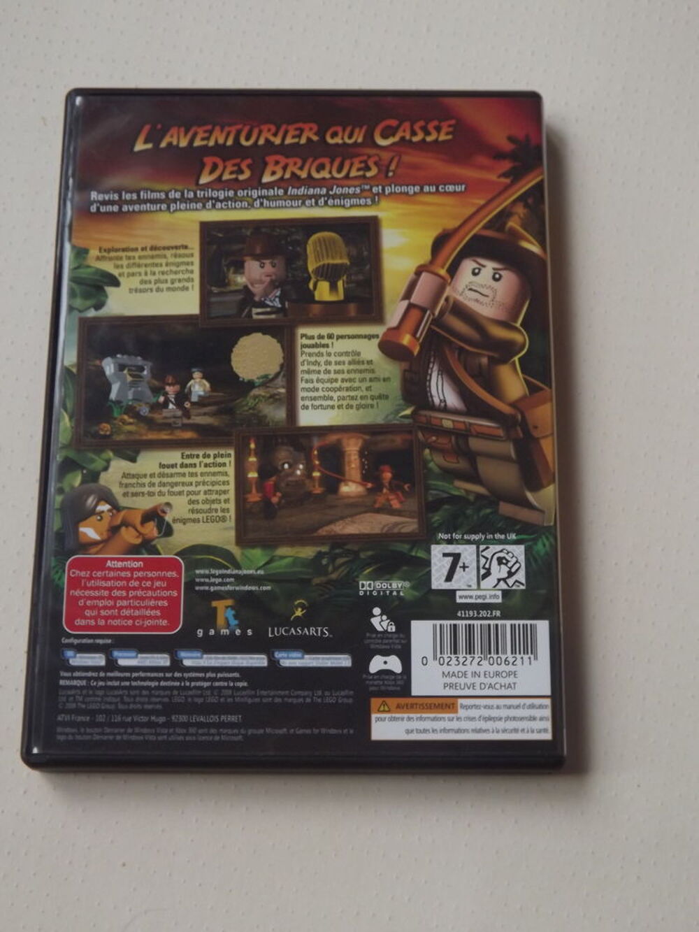 Jeu PC Indiana Jones La Trilogie Originale complet Consoles et jeux vidéos