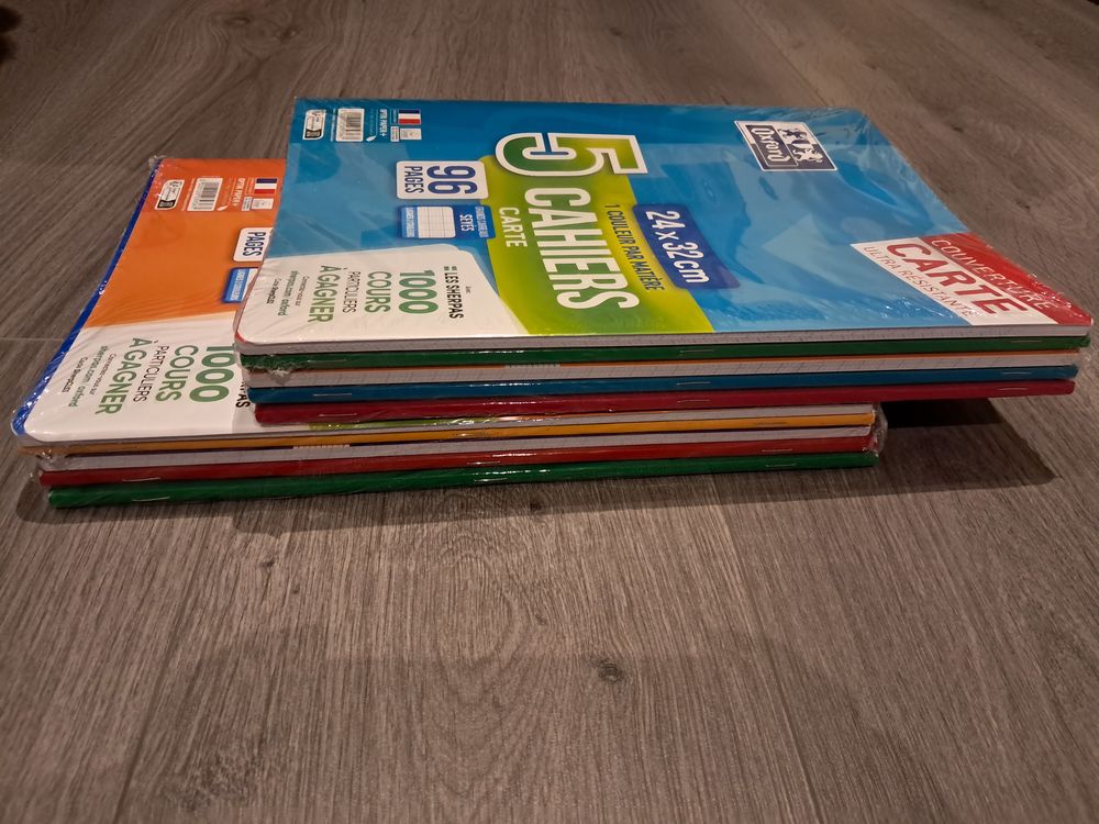 10 cahiers oxford 500 feuilles oxford 100 pochette tout neuf Jeux / jouets