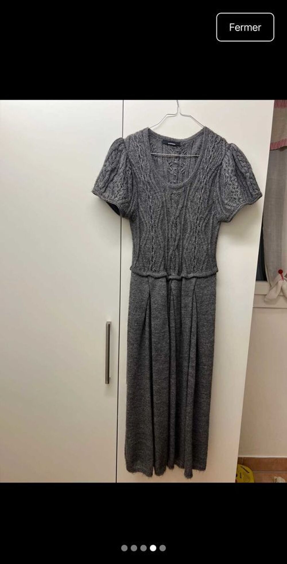 Robe chaude mi longue en alpaca m&eacute;lang&eacute;e Vêtements