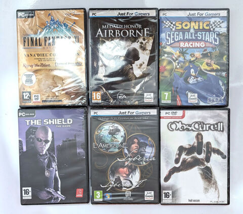 Lot 6 jeux PC sur DVD-ROM - * NEUFS SOUS SCELLOPHANE * 15 Saint-Amand-Montrond (18)