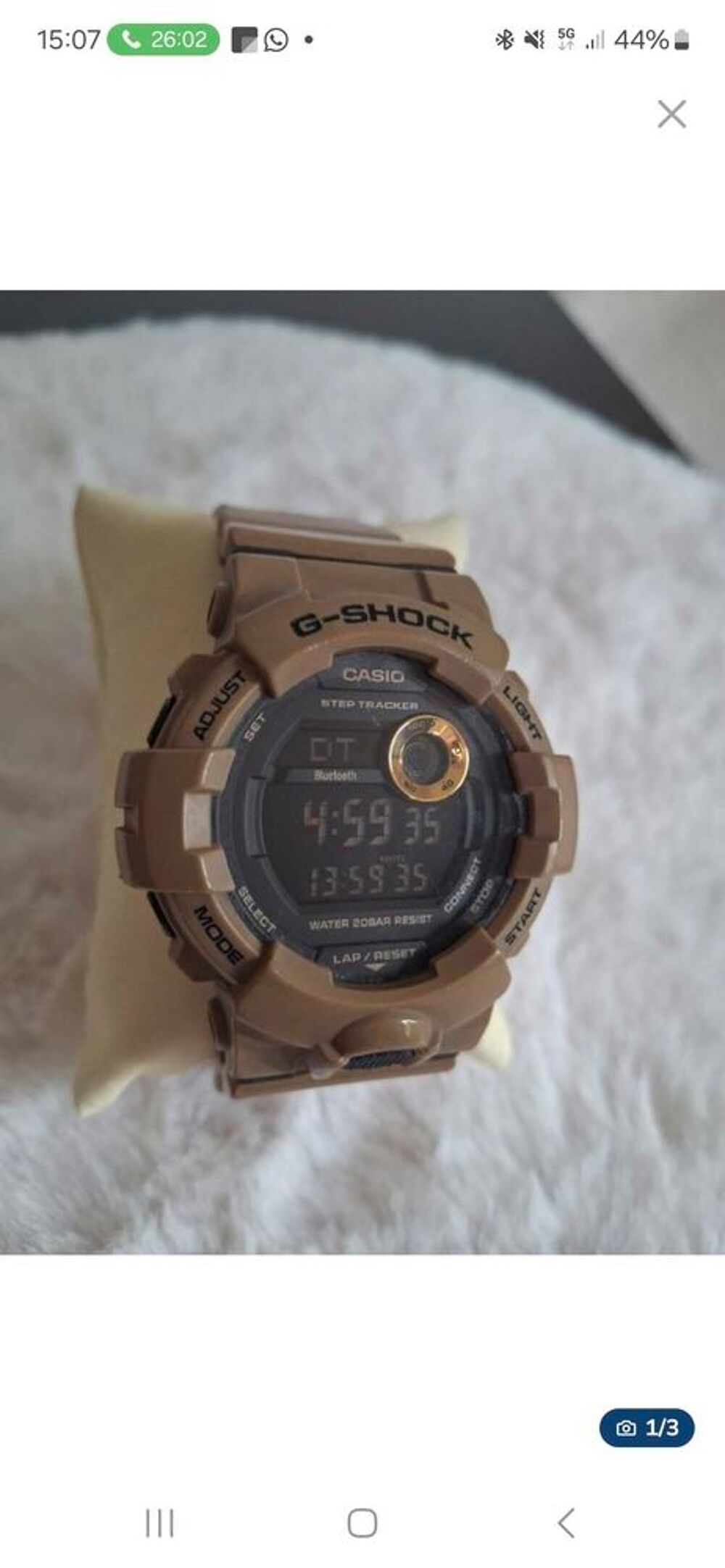 montre connect&eacute; g shock gbd 800 Sports