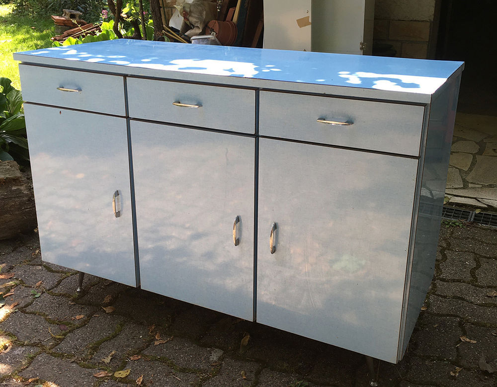BUFFET ET CHAISES FORMICA BLEU Meubles