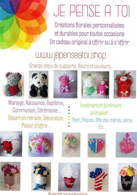 Cr�ation florale personnalis� durable pour toute occasion 1 Gretz-Armainvilliers (77)
