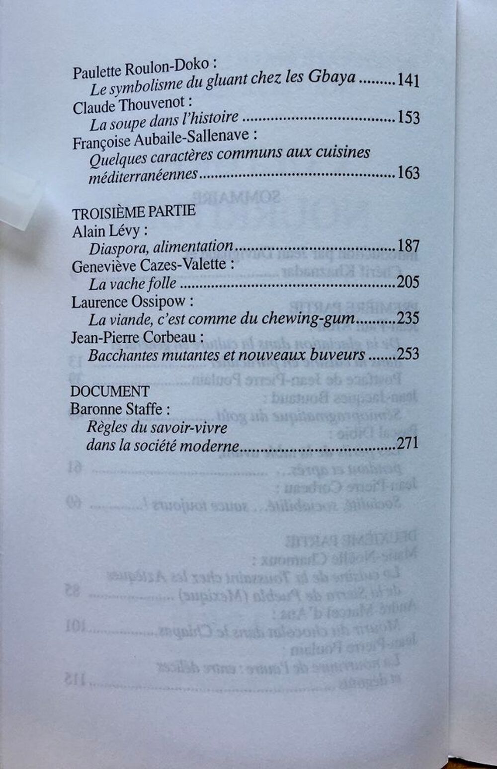CULTURES, NOURRITURE ; Livre broch&eacute; Neuf de 285 pages Livres et BD