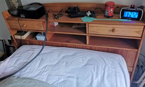 T�te de lit en bois avec rangements 50 Royan (17)