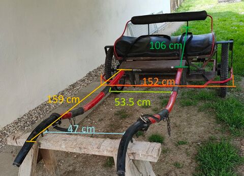 Sulky, cal&egrave;che, carriole d'attelage pour poney + harnais 400 71310 La chapelle-saint-sauveur