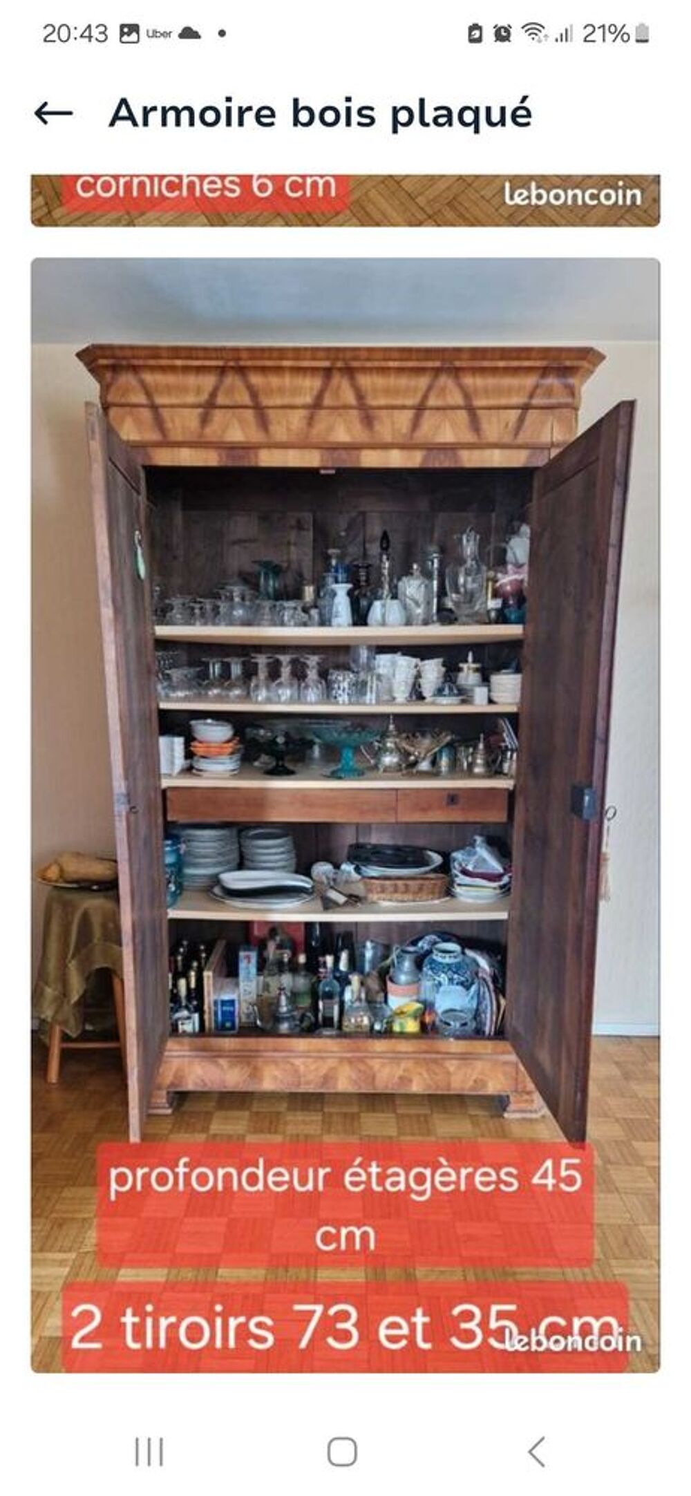 armoire en bois plaquage Meubles