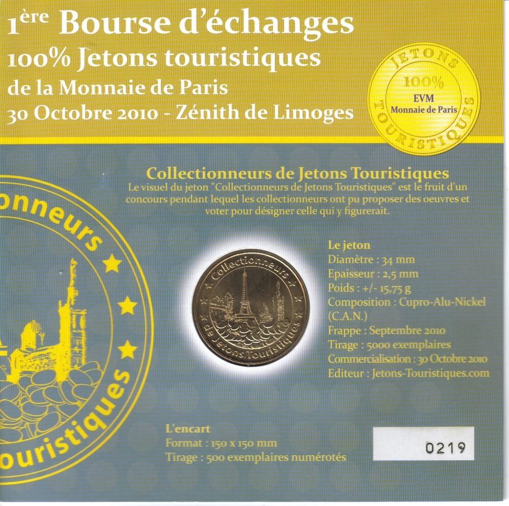 MDP Encart Bourse jeton touristiques 2010 