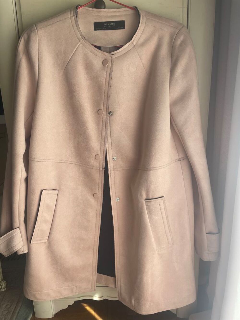 Veste rose clair Zara Basic Vêtements