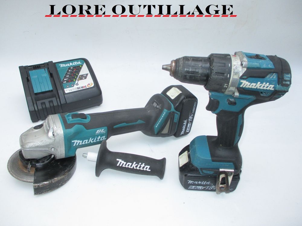 MAKITA DGA504 + DDF484 Visseuse / Meuleuse Bricolage