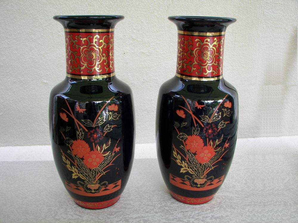 Vase d&eacute;cor asiatique Décoration