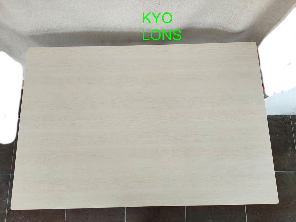 Table rectangulaire bureau 120x80 cm, blanc beige gris bois Meubles