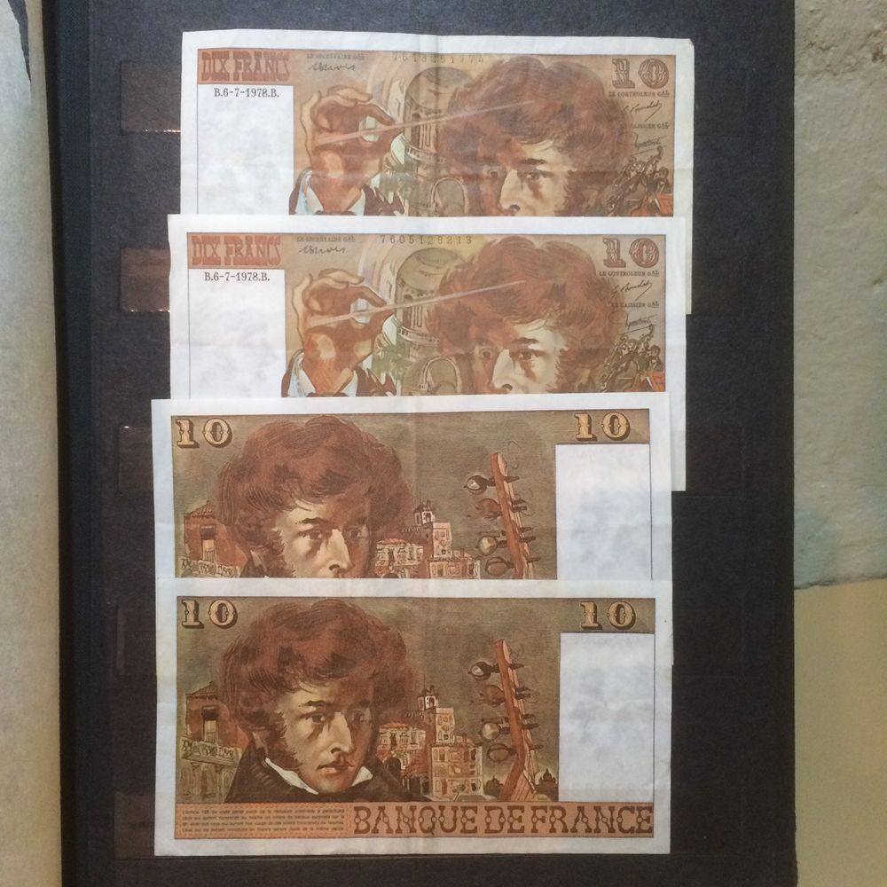 Lot 4 billets 10F Berlioz
