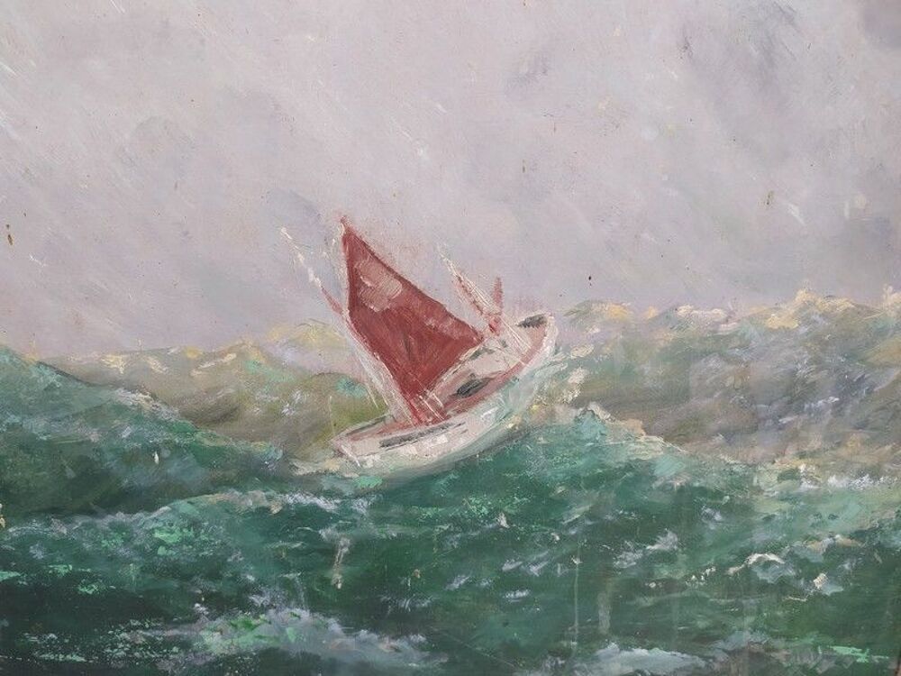 Tableau Bateau Voilier dans la Tourmente 
