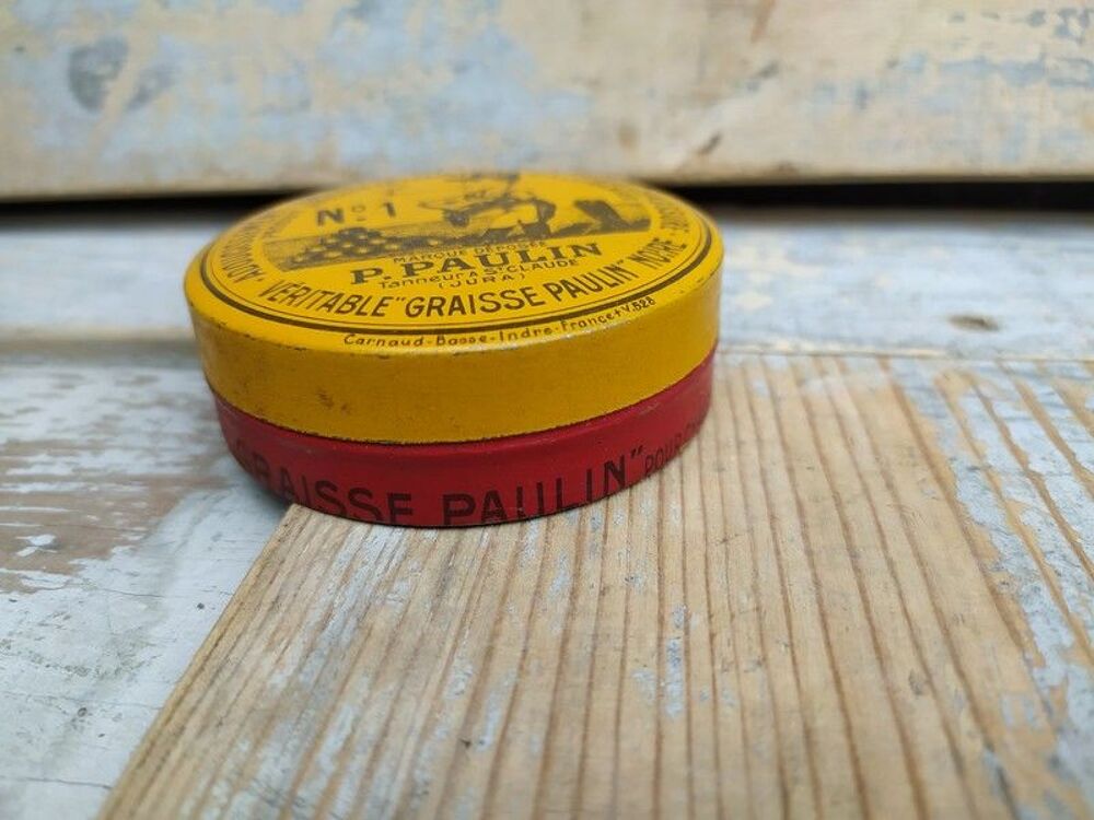 Ancienne Boite Cirage Paulin Petit Mod&egrave;le Publicitaire 