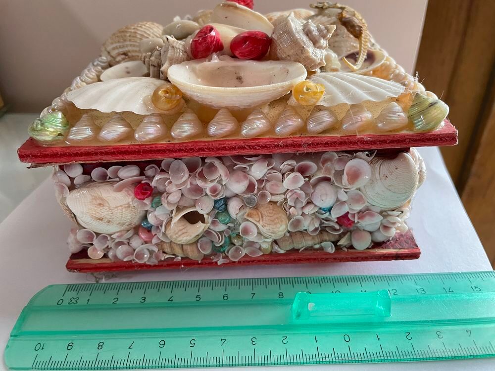 Boite porte bijoux ancienne collection coquillage 