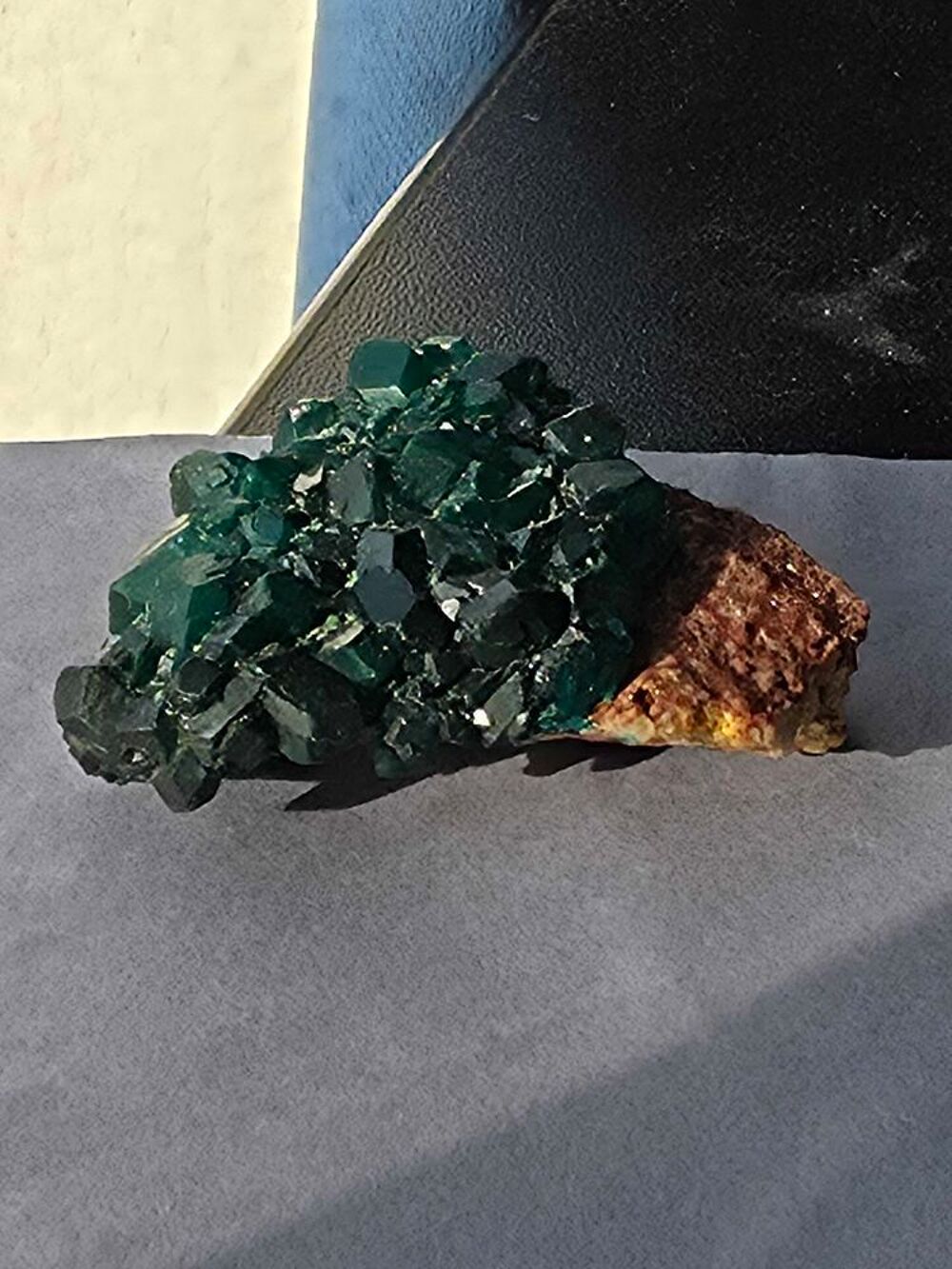 Dioptase Brute Vert Emeraude sur Matrice-Katanga 16g 