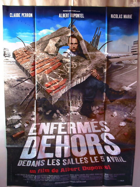 affiche de cinéma  ENFERME DEHORS  Dupontel Curtafond (01)