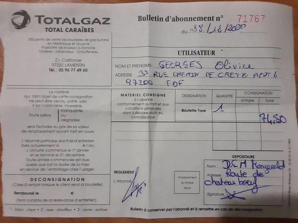 Bouteille gaz Cuisine
