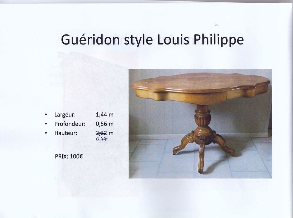 GUERIDON STYLE LOUIS PHILIPPE Meubles