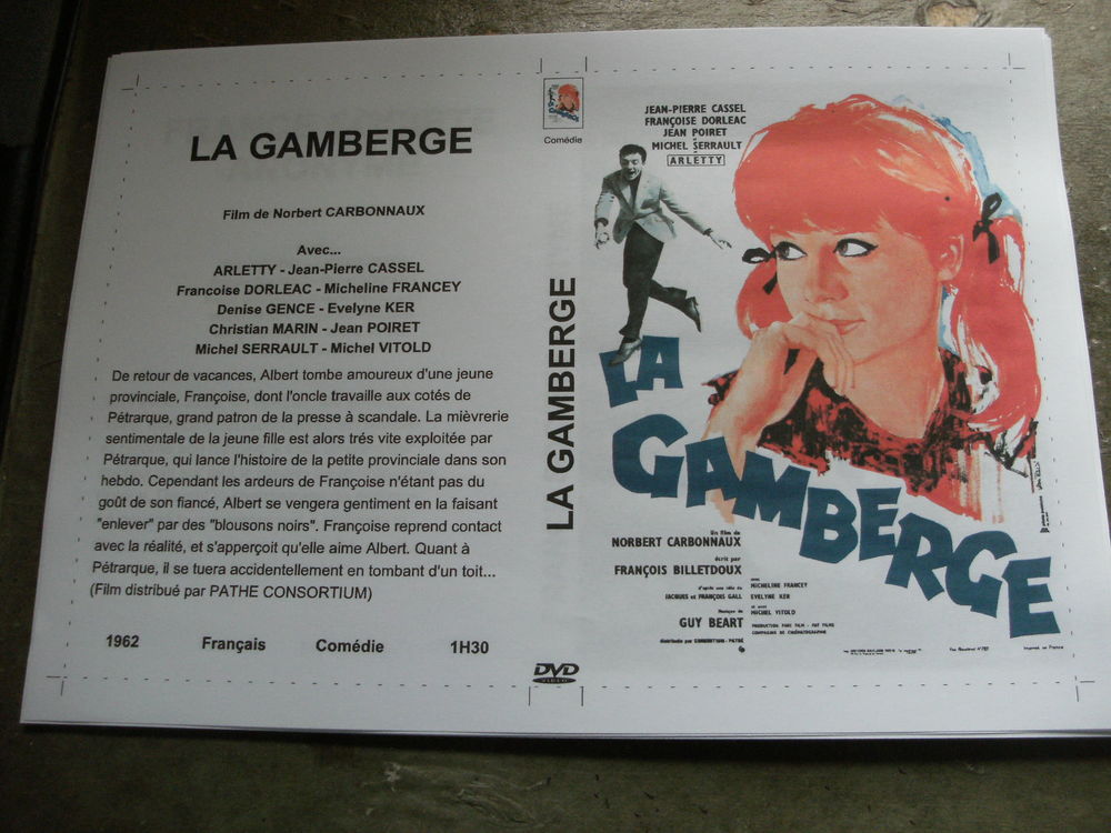 Film : " La gamberge " DVD et blu-ray