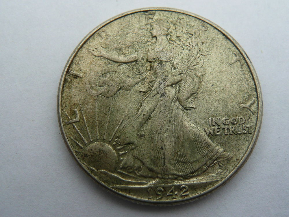 Pi&egrave;ce half dollar 1942 en argent LIBERTY USA 