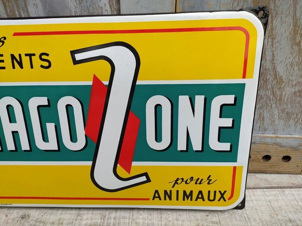 Ancienne Plaque &Eacute;maill&eacute;e Cragozone Aliments Animaux 