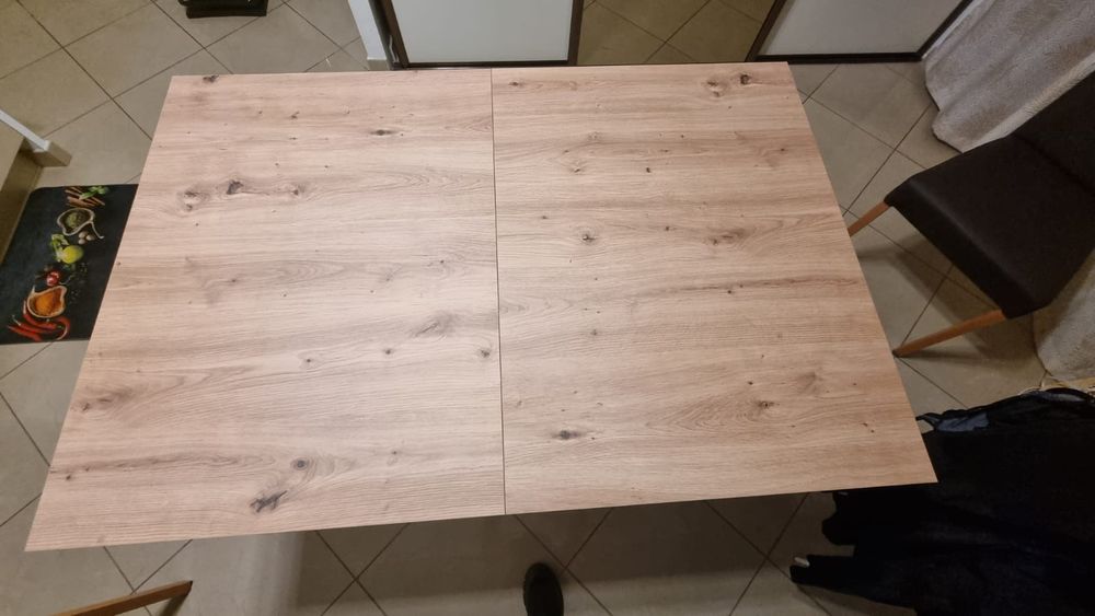 Table extensible BUT Ch&ecirc;ne / Noir Meubles