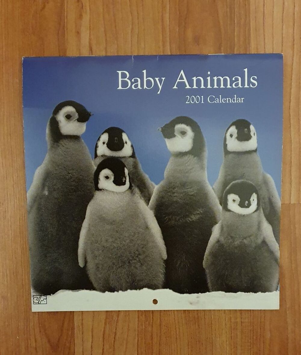 Ancien calendrier( 2001) th&egrave;me b&eacute;b&eacute; animaux 
