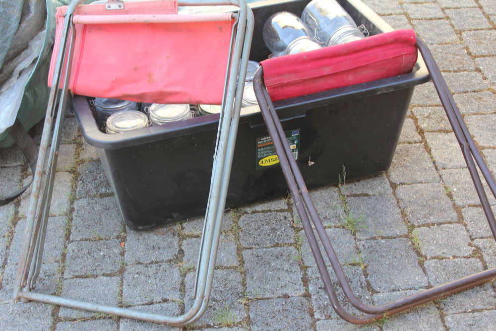 chaises pliantes vintage camping Jardin