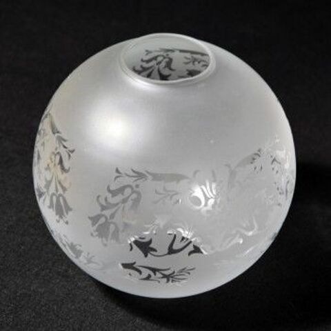 Gros Globe boule gravure LOUIS XV lampe a p�trole lustre lum 28 Marseille 13 (13)