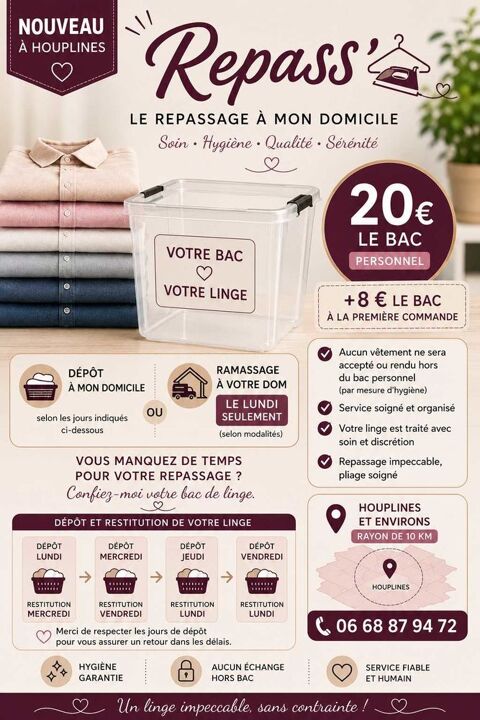 Aide au repassage 0 59116 Houplines