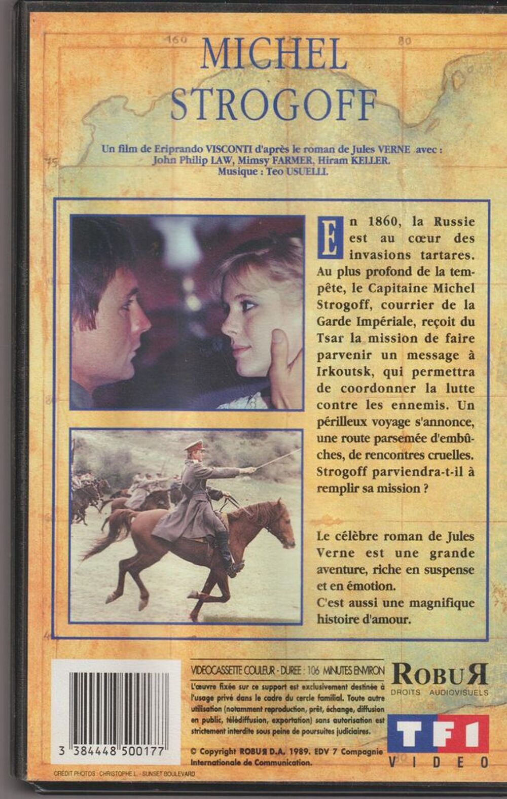 VHS RARE MICHEL STROGOFF JOHN-PHILIP LAW DVD et blu-ray