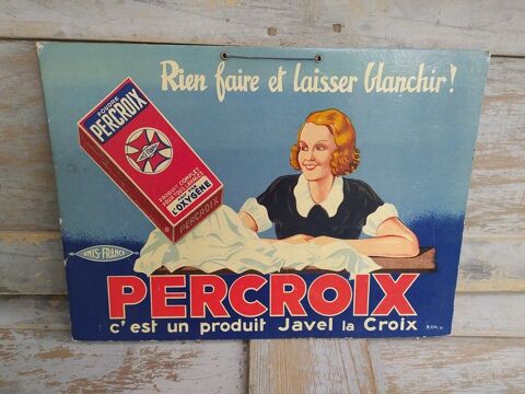 Carton Publicitaire Percroix Javel La Croix Unis France 1934 55 Loches (37)