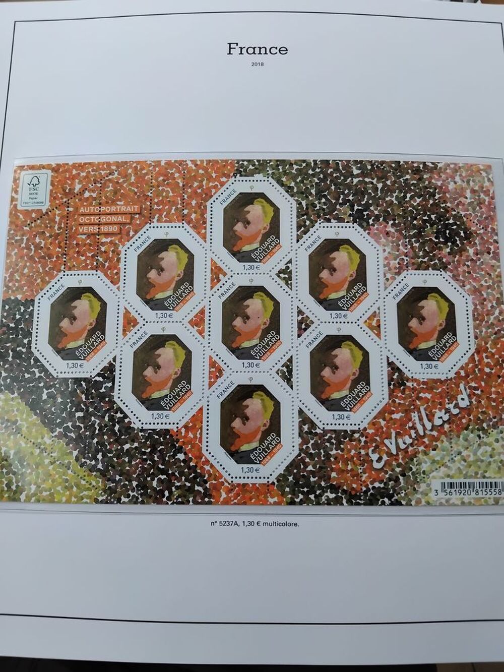 Timbres ann&eacute;e 2018 compl&egrave;te neuve 