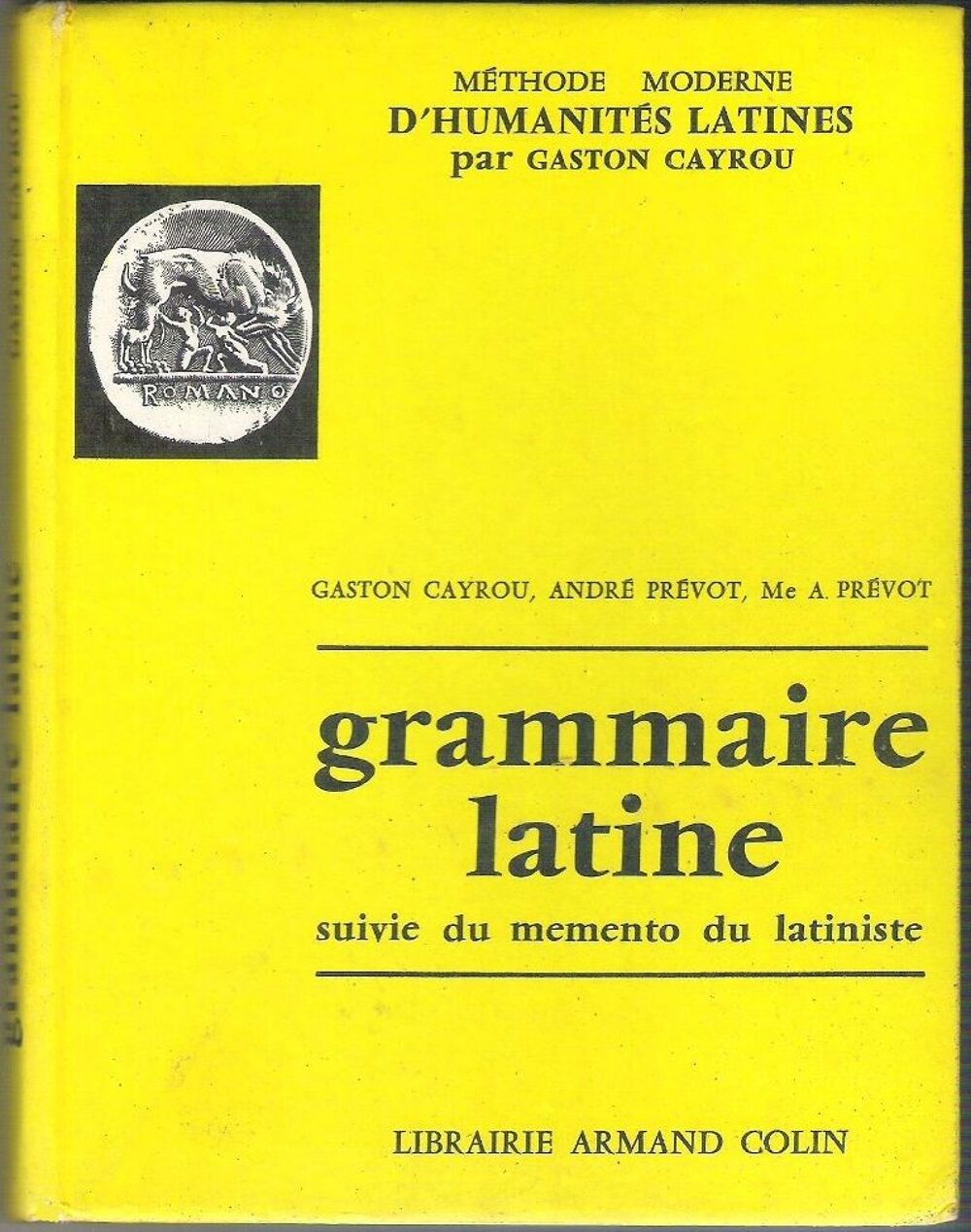 Livre de grammaire latine (Gaston Cayrou) Livres et BD