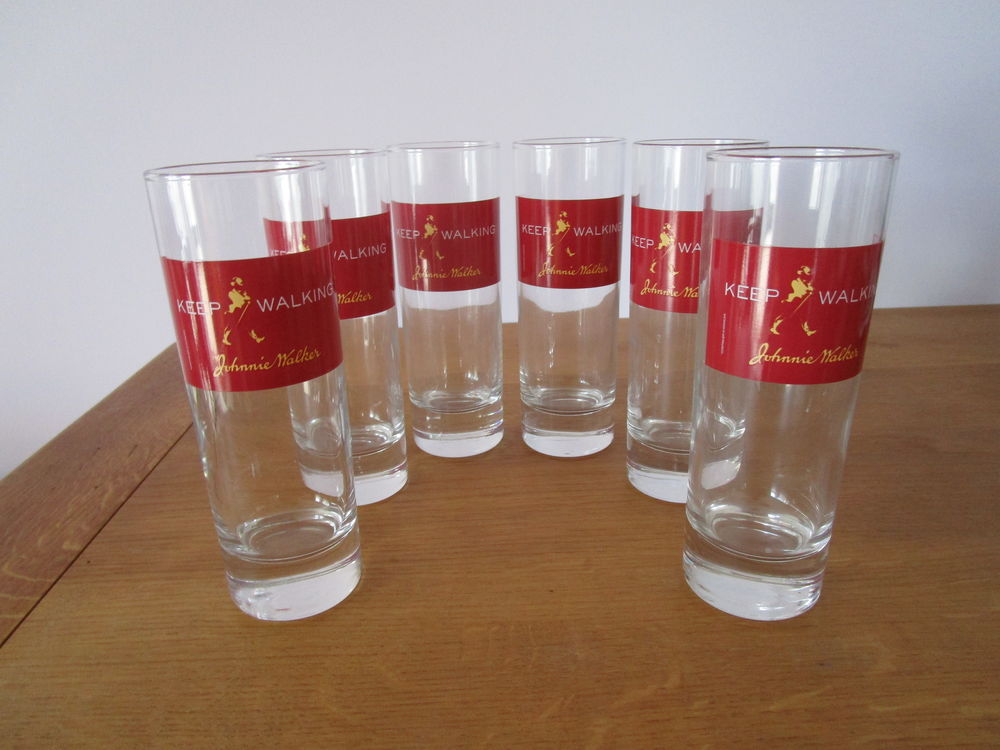 6 Verres "J. WALKER" Cuisine