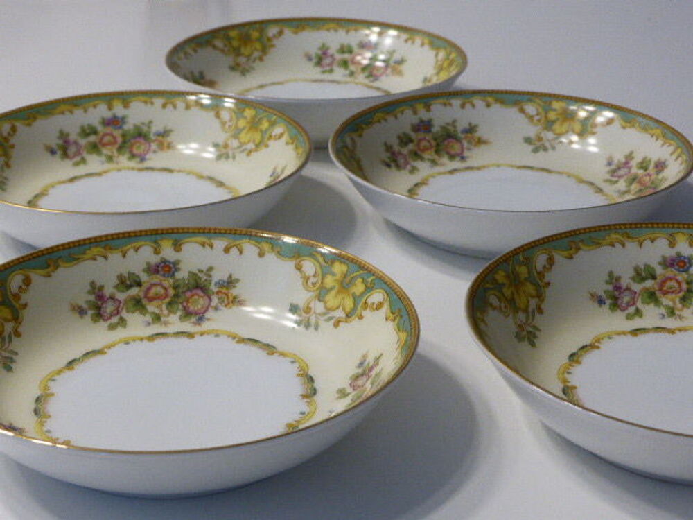 5 coupes &agrave; fruit ou &agrave; dessert Porcelaine japonaise Meito Chi Cuisine