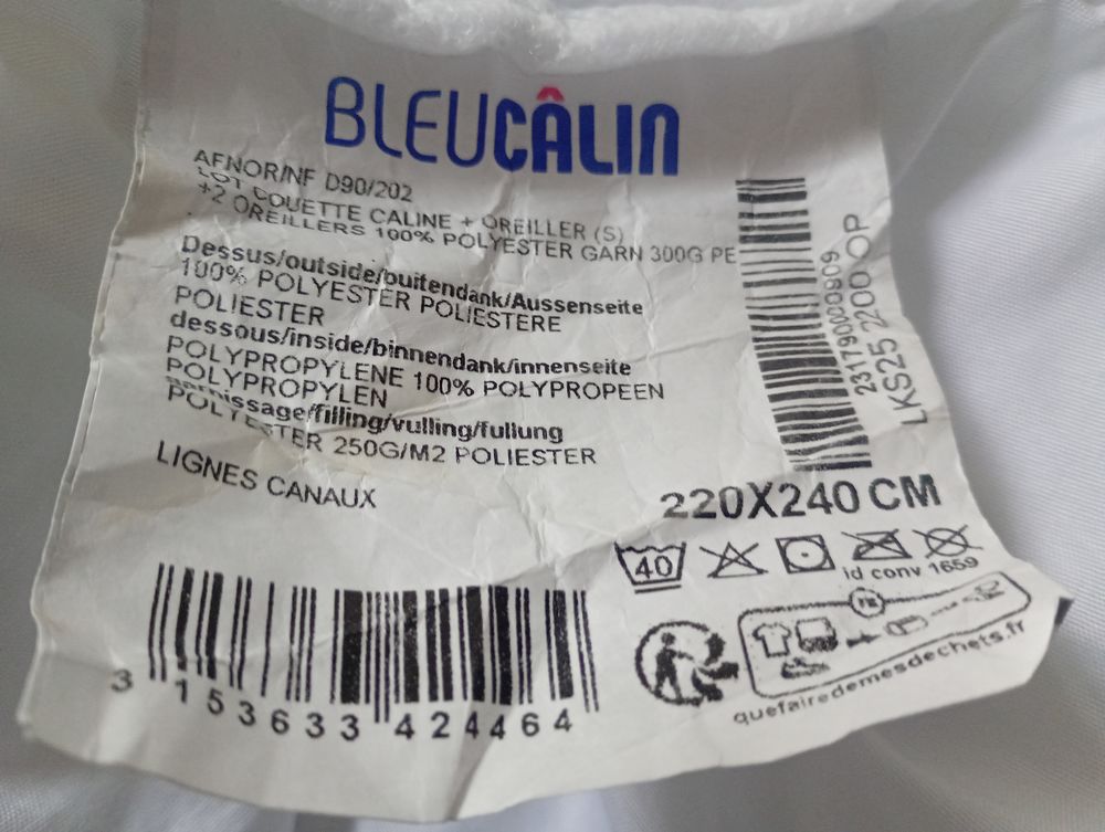 Couette Bleu Calin Meubles