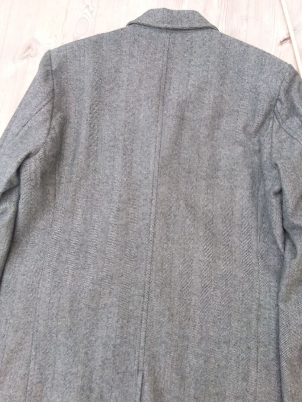 Manteau homme gris fonc&eacute; avec chevrons Vêtements