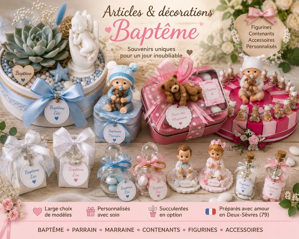 Articles bapt&ecirc;me communion cadeaux invit&eacute;s Décoration