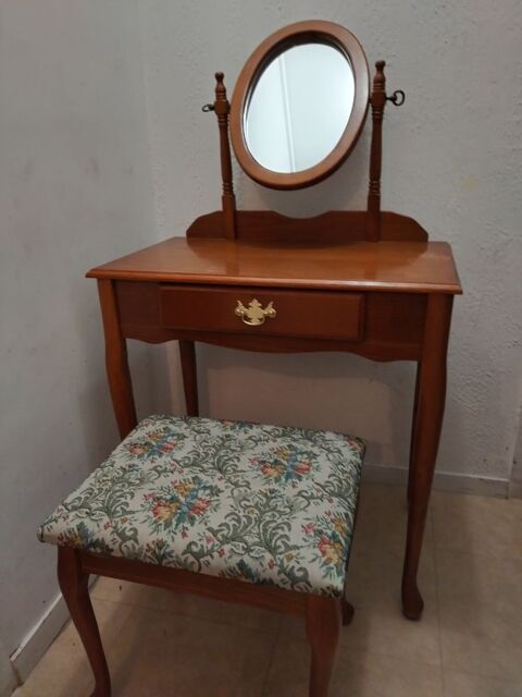 coiffeuse en bois avec sige (Style ancien) 120 Verngues (13)