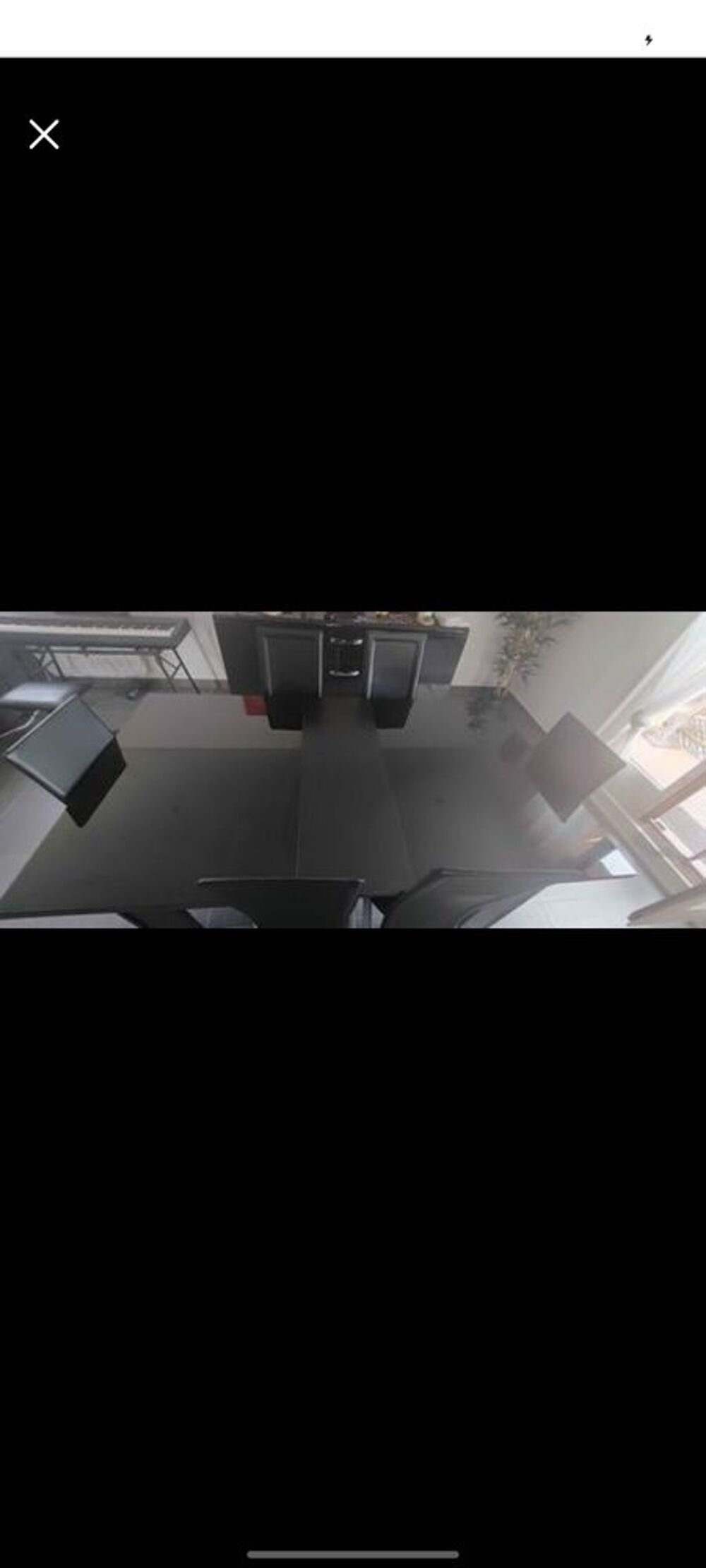 Table &agrave; manger noire extensible tr&egrave;s non &eacute;tat extensible 8 p Meubles
